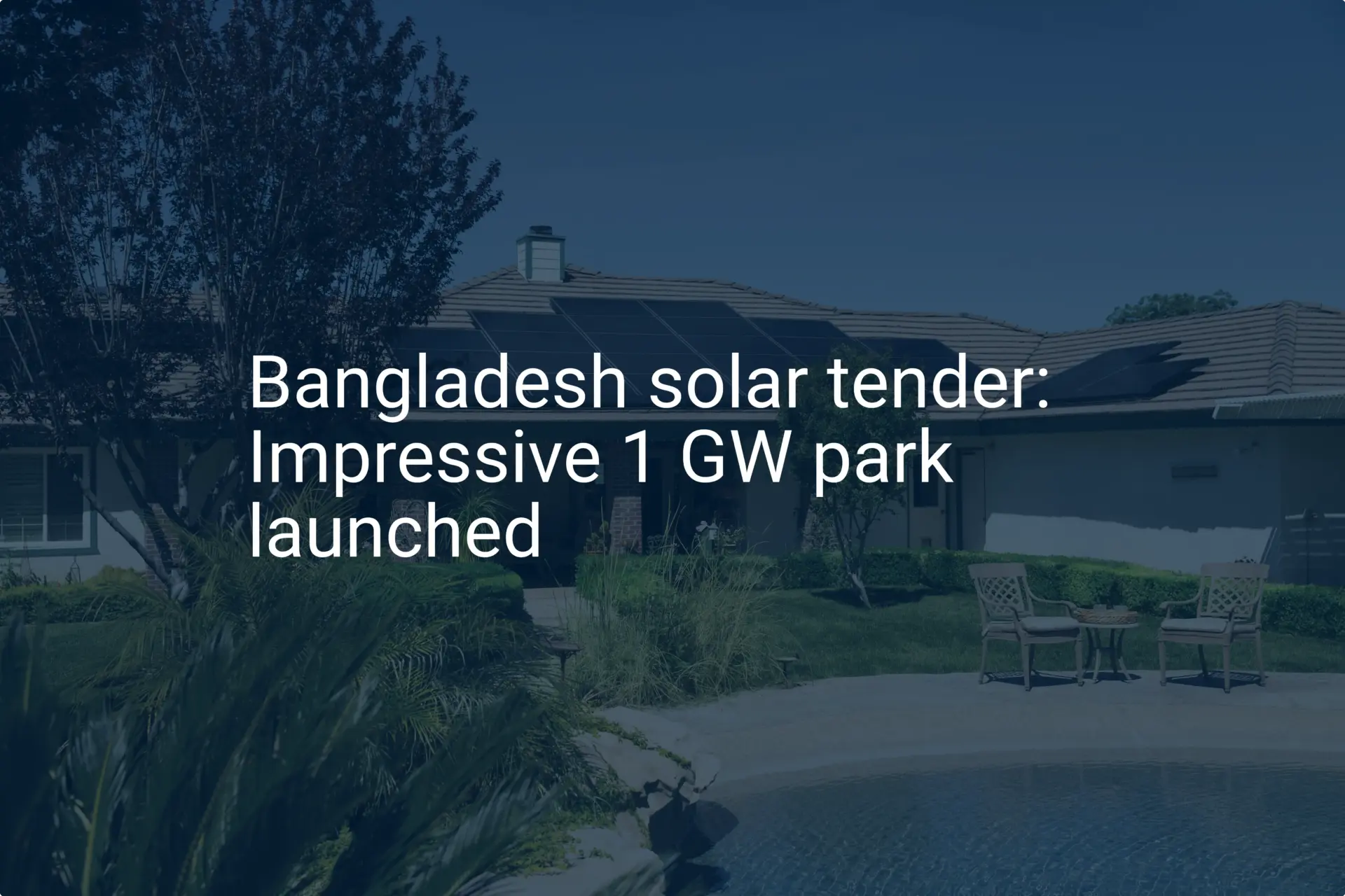 Bangladesh solar tender: Impressive 1 GW park launched