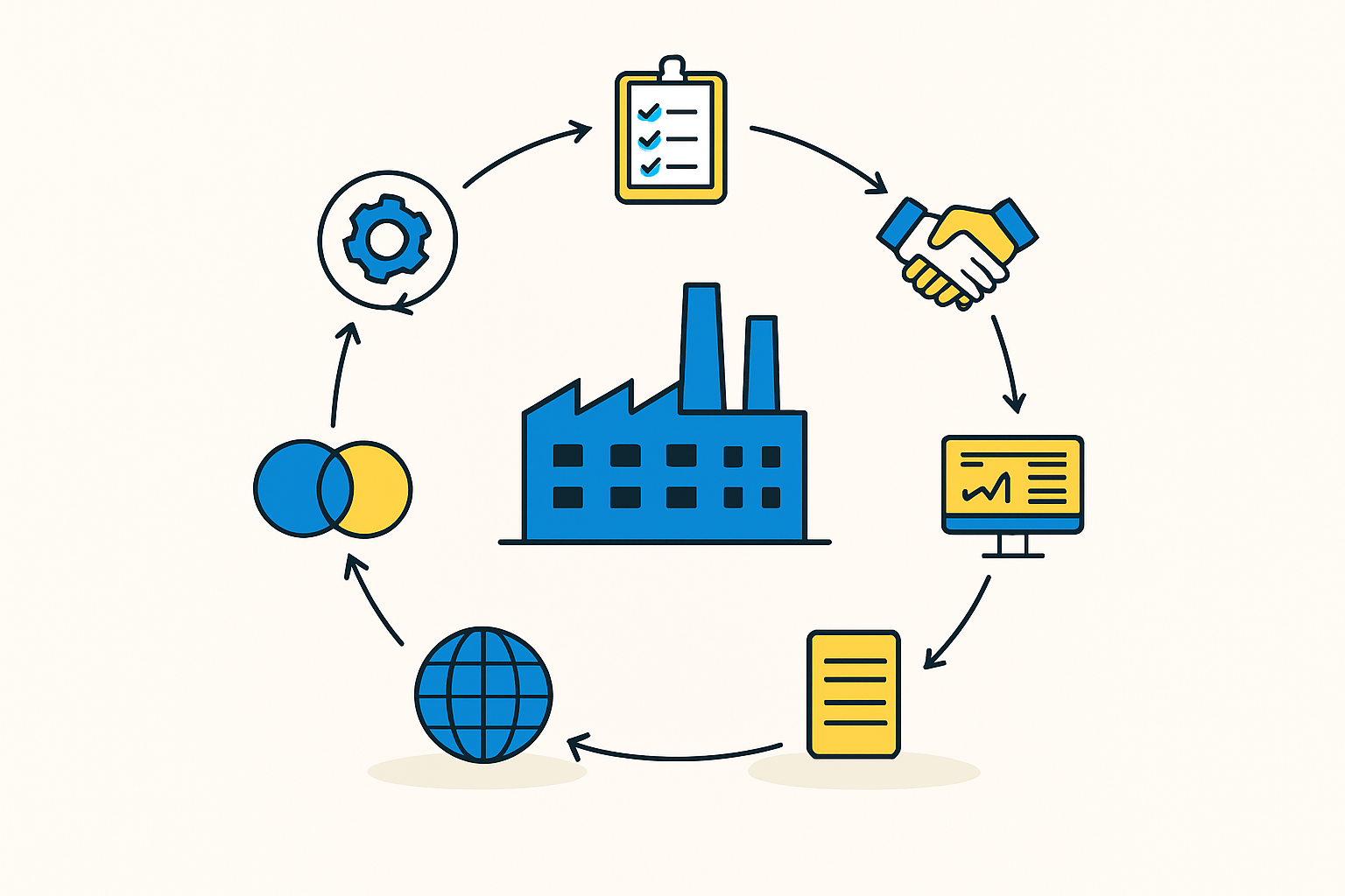 A close-up shot of a standardized shift handover checklist on a clipboard or tablet, with clear sections for equipment status, production targets, and safety notes.