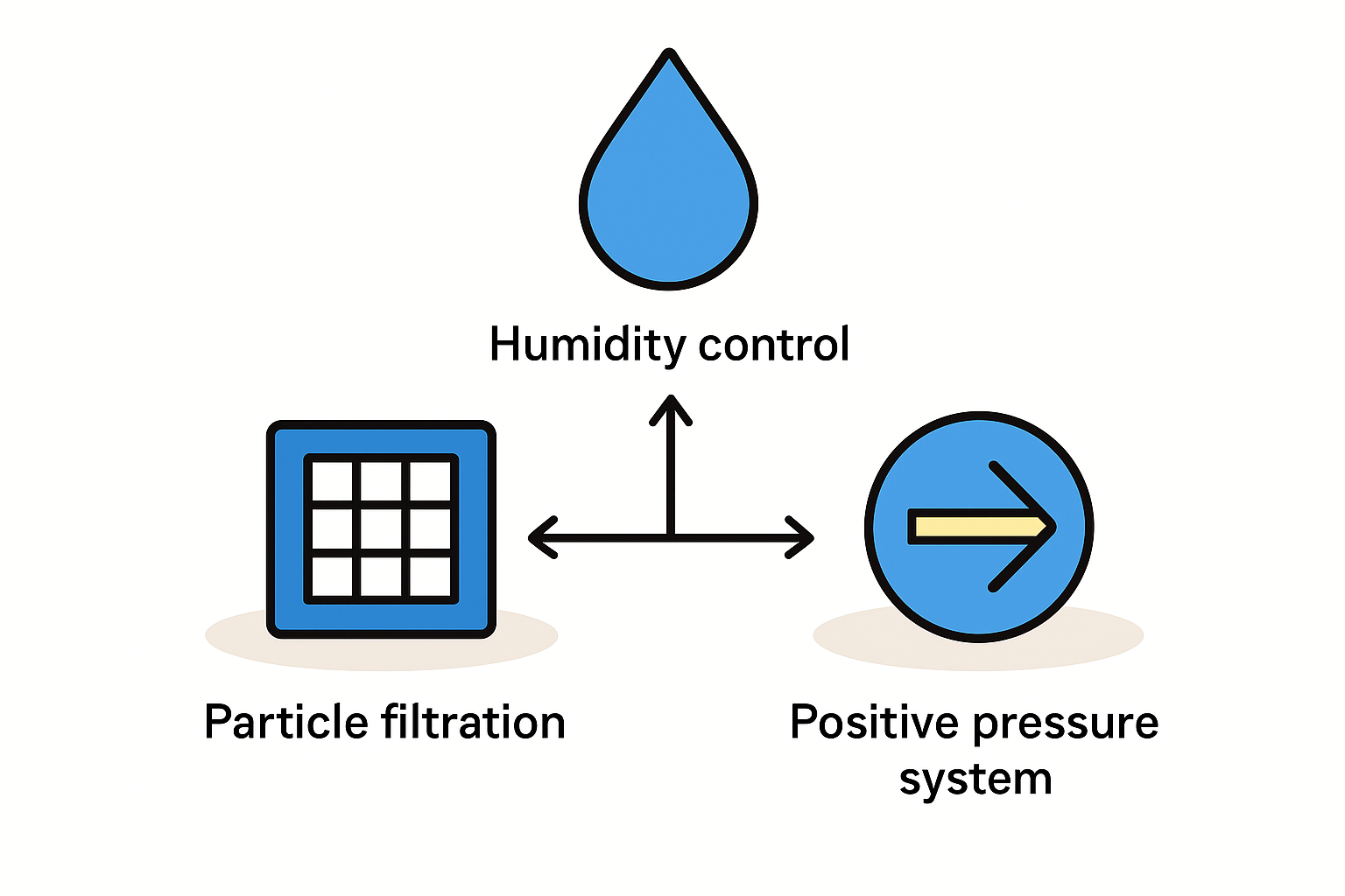 Close-up photo of a solar cell with dust particles trapped under the EVA film, highlighted to show the defect.