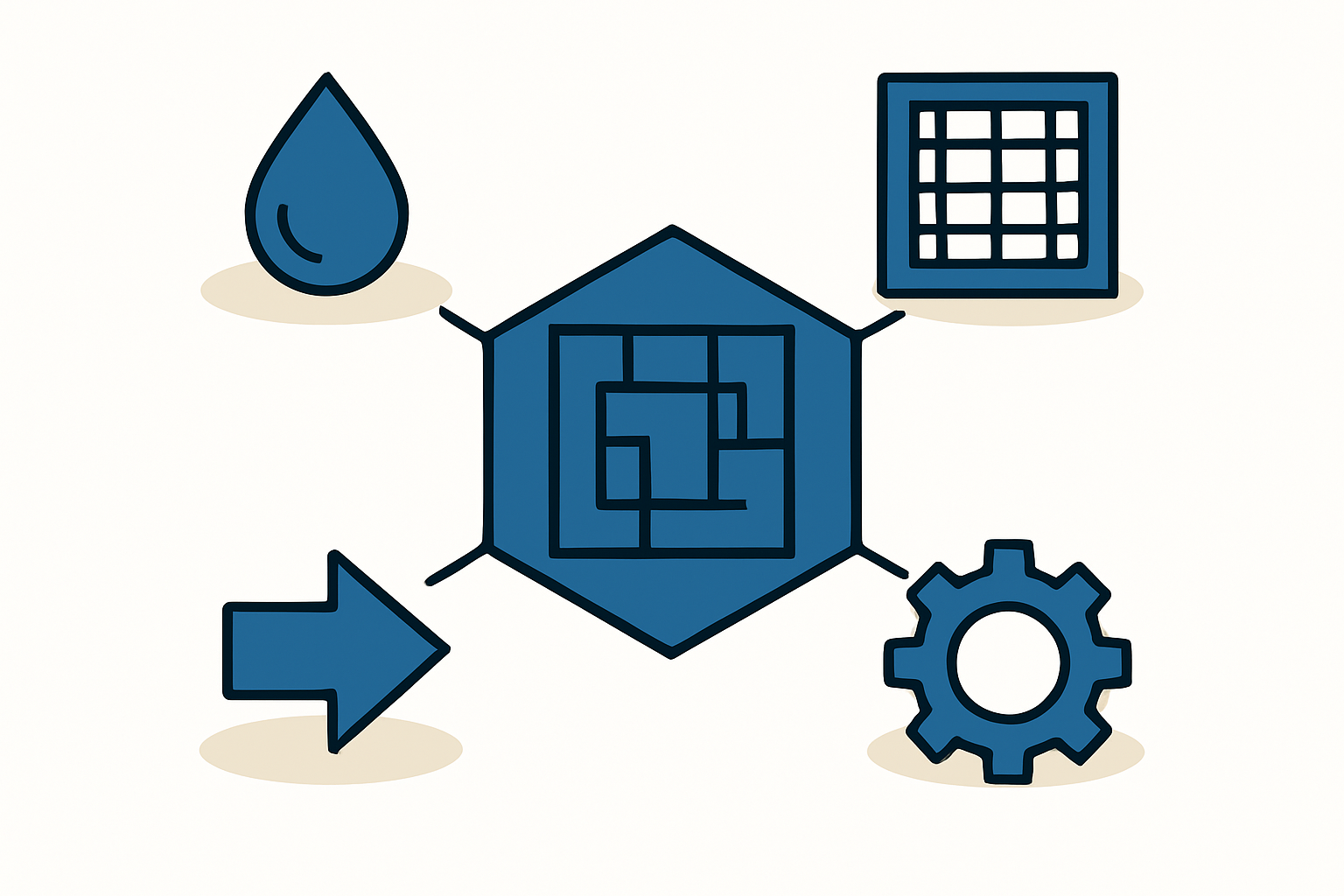 HEPA filter cross-section illustrating the dense fiber mesh that traps airborne particles.