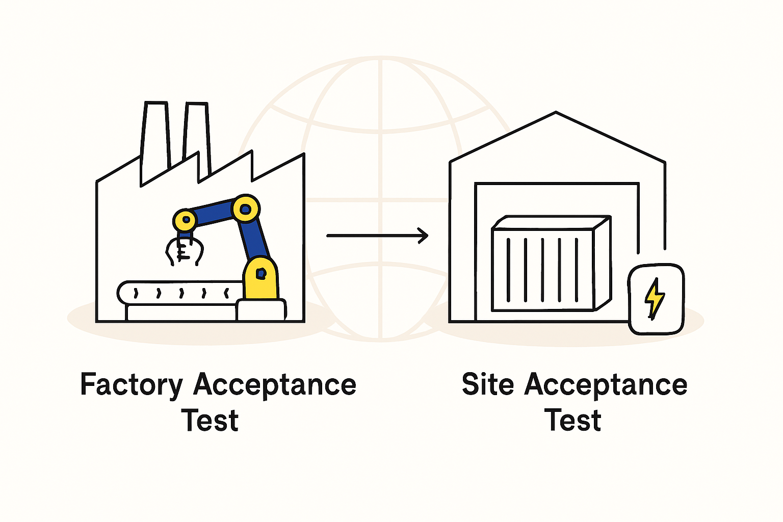 Solar-factory-equipment-arriving-in-container-at-the-factory-site.