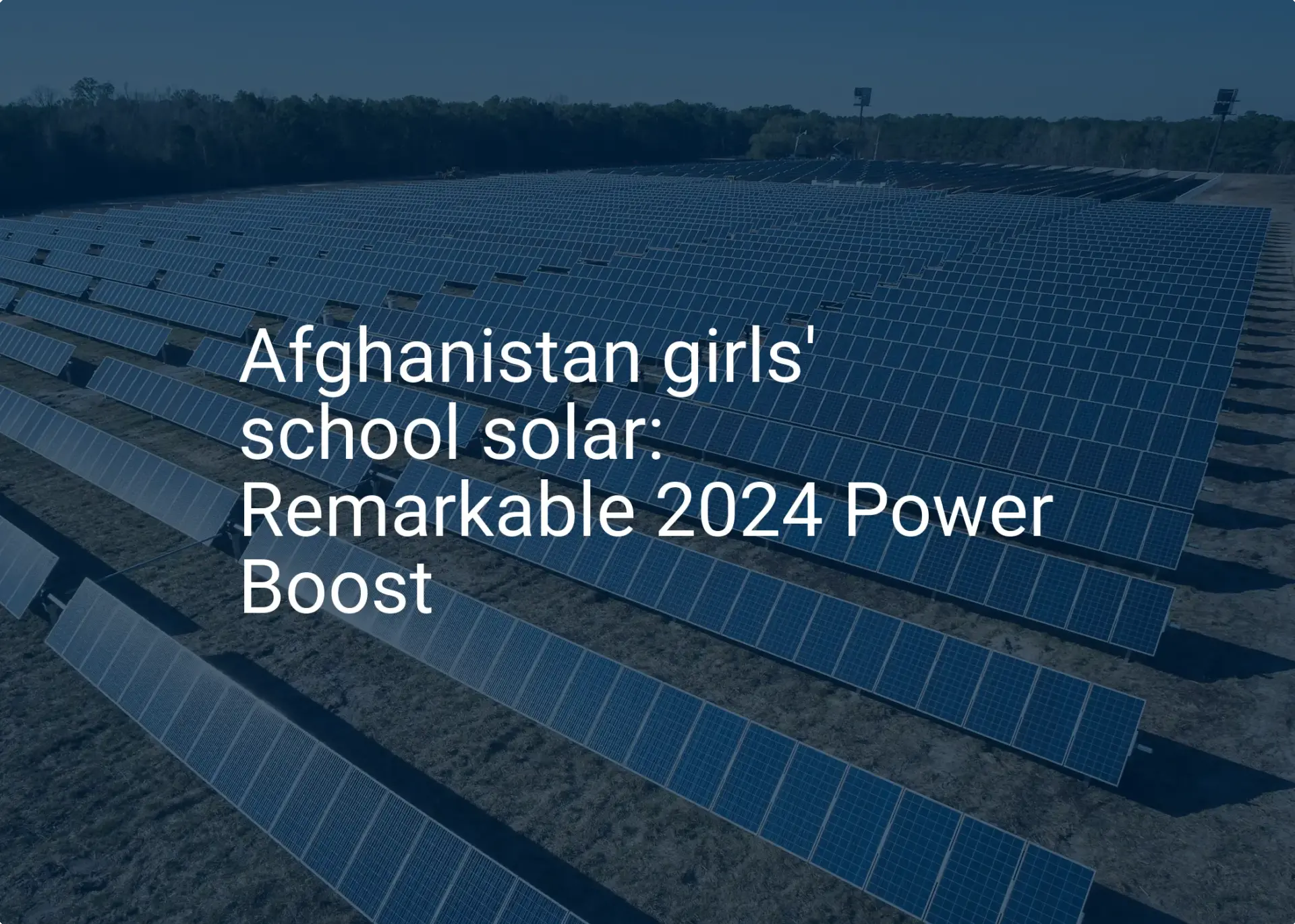 Afghanistan girls' school solar: Remarkable 2024 Power Boost
