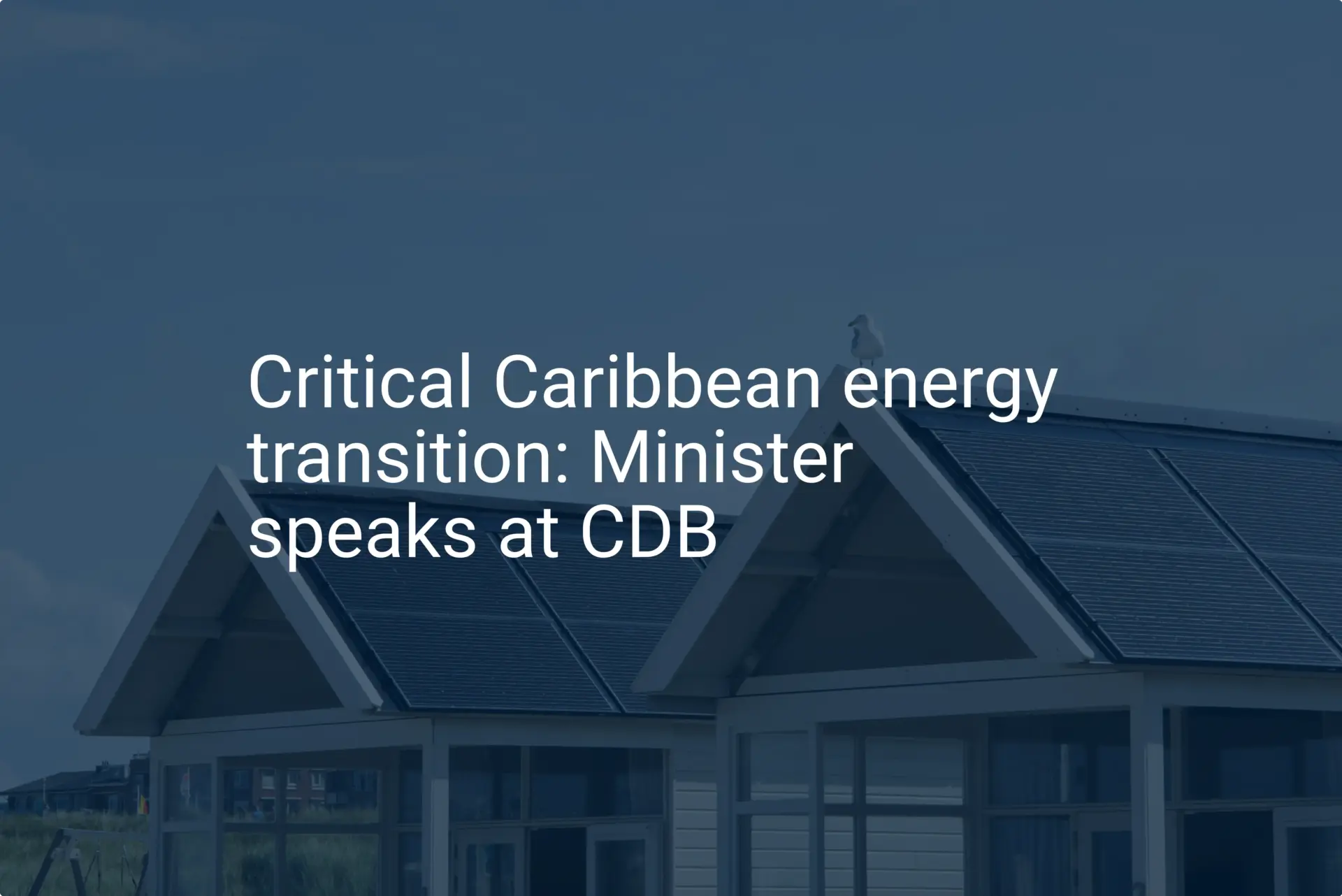 Critical Caribbean energy transition: Minister speaks at CDB