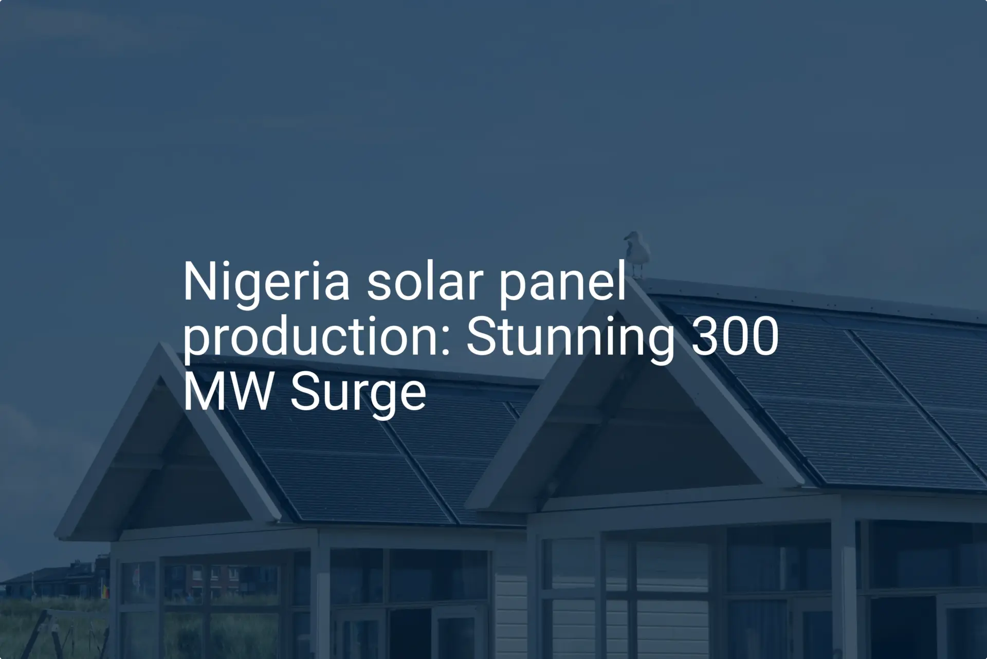 Nigeria solar panel production: Stunning 300 MW Surge