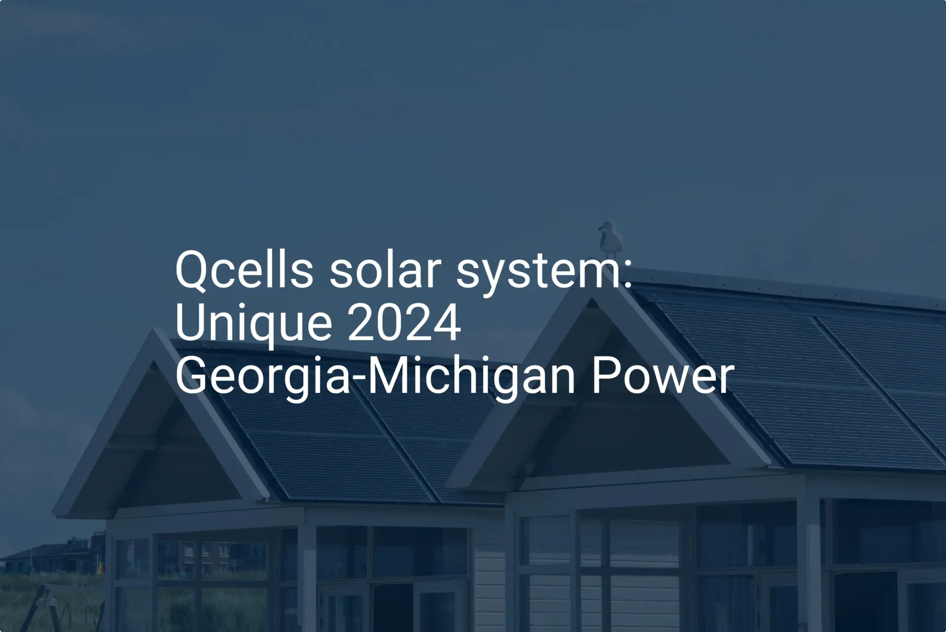 Qcells solar system: Unique 2024 Georgia-Michigan Power