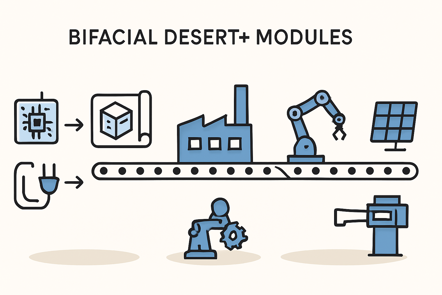 DESERT+ bifacial solar module