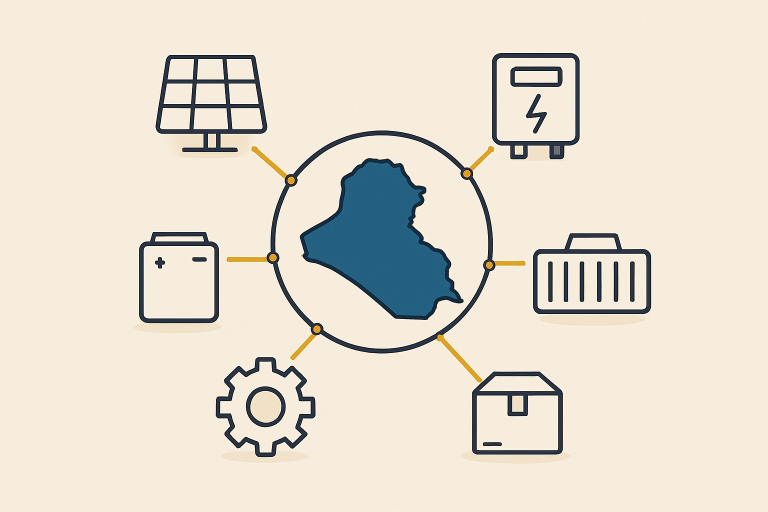 Image related to solar manufacturing equipment or factory setup, reinforcing textual content.