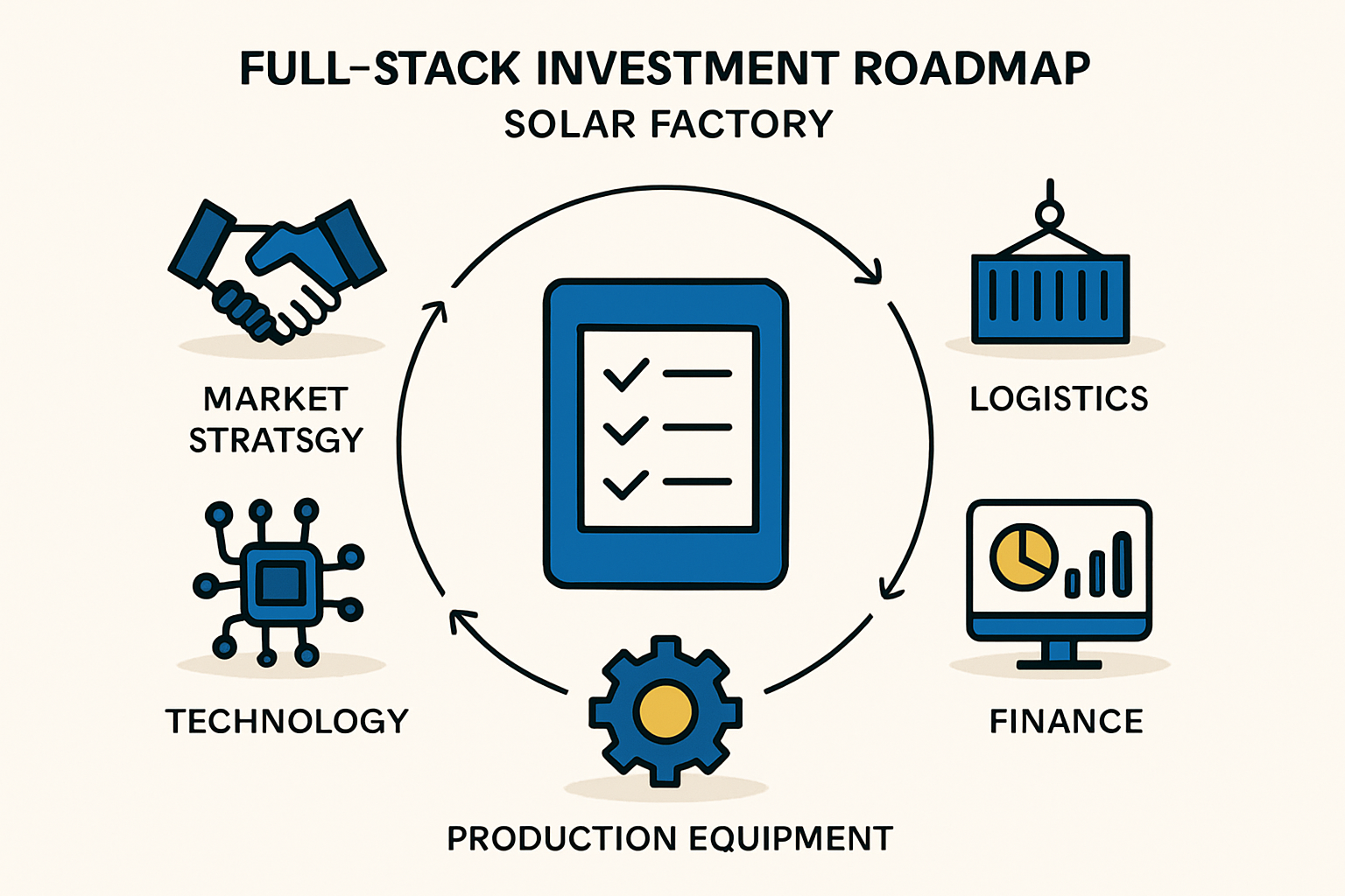 A cleanroom view of a semi-automated solar module assembly line, showcasing the precision manufacturing process.