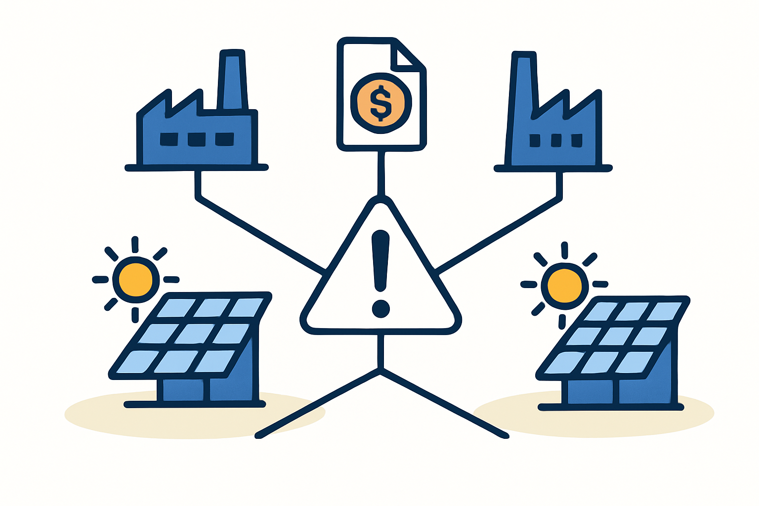 Mongolia's renewable energy infrastructure with solar panel arrays under the blue sky.