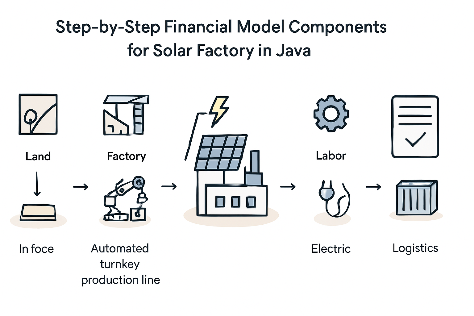 Solar manufacturing factory in Java