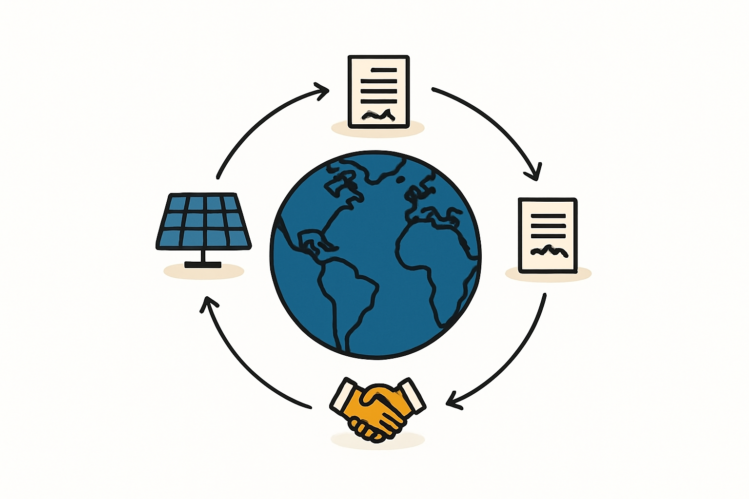 An infographic visualizing the flow of diaspora investment into a Lebanese solar factory, leading to job creation and energy independence.
