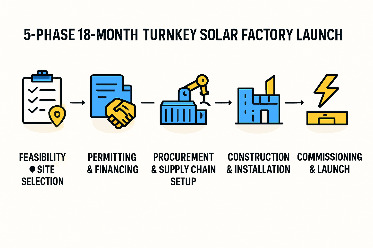 Engineers in a clean-room environment installing and calibrating a large, complex piece of solar panel manufacturing equipment.