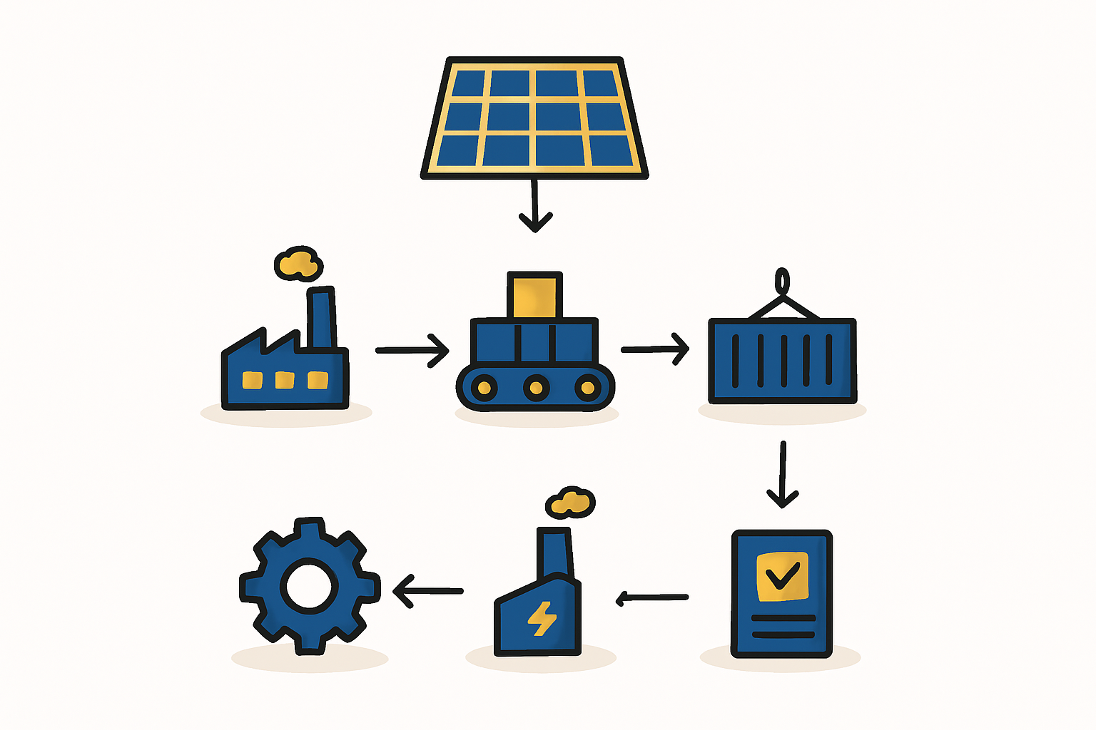 Solar panel manufacturing process