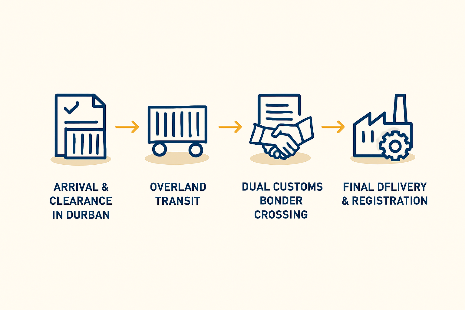 Overland transport from Durban requires careful planning, especially for heavy and sensitive equipment.