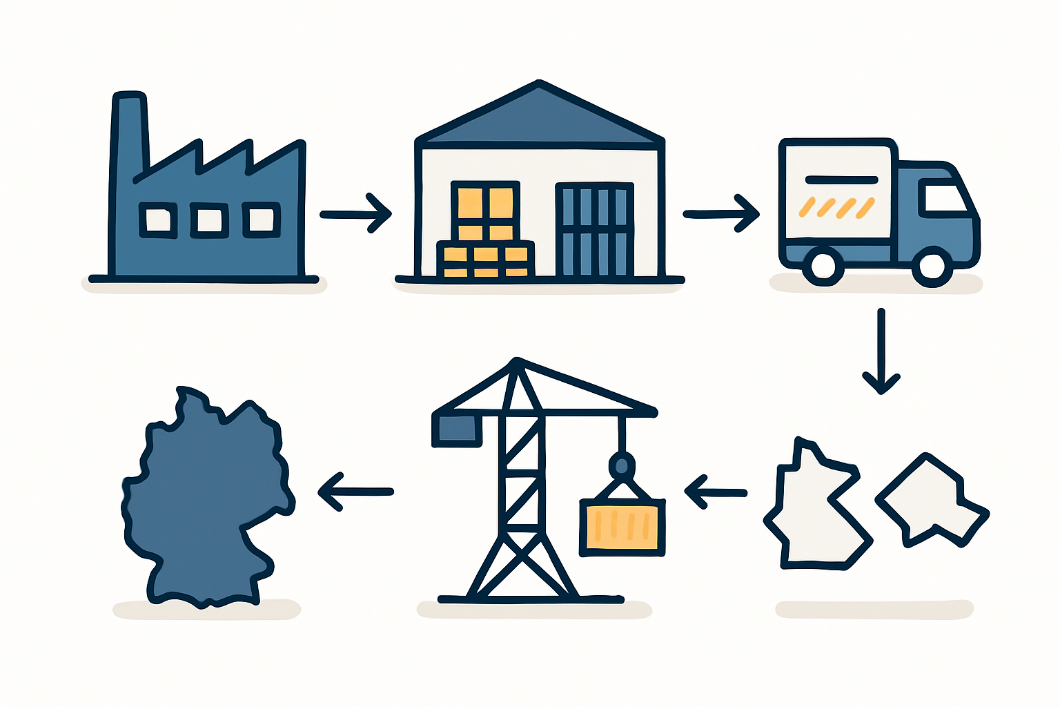 Industry facility with workers and machinery