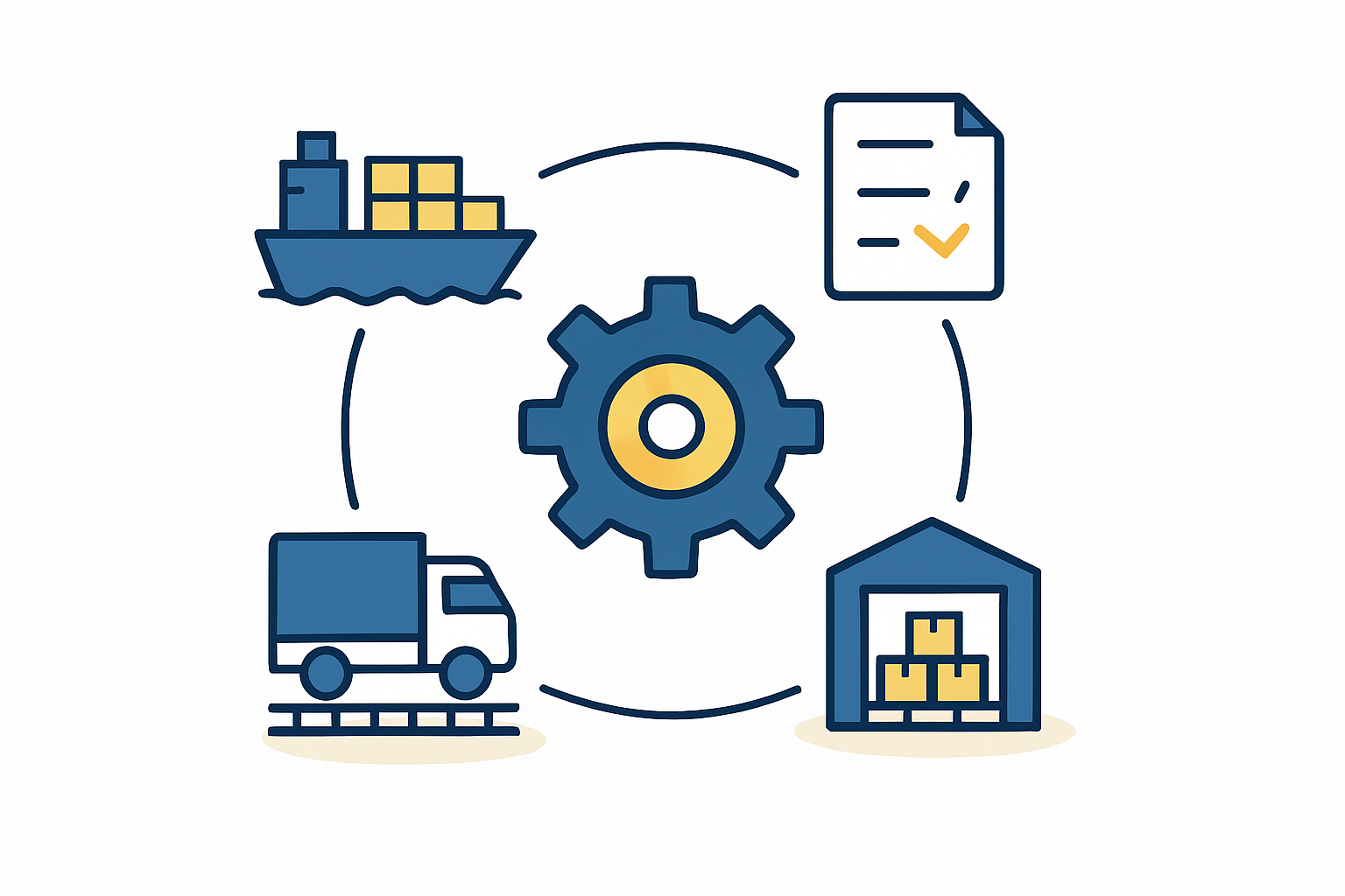 A flowchart illustrating the simplified customs process within the Port of Bar Free Zone.