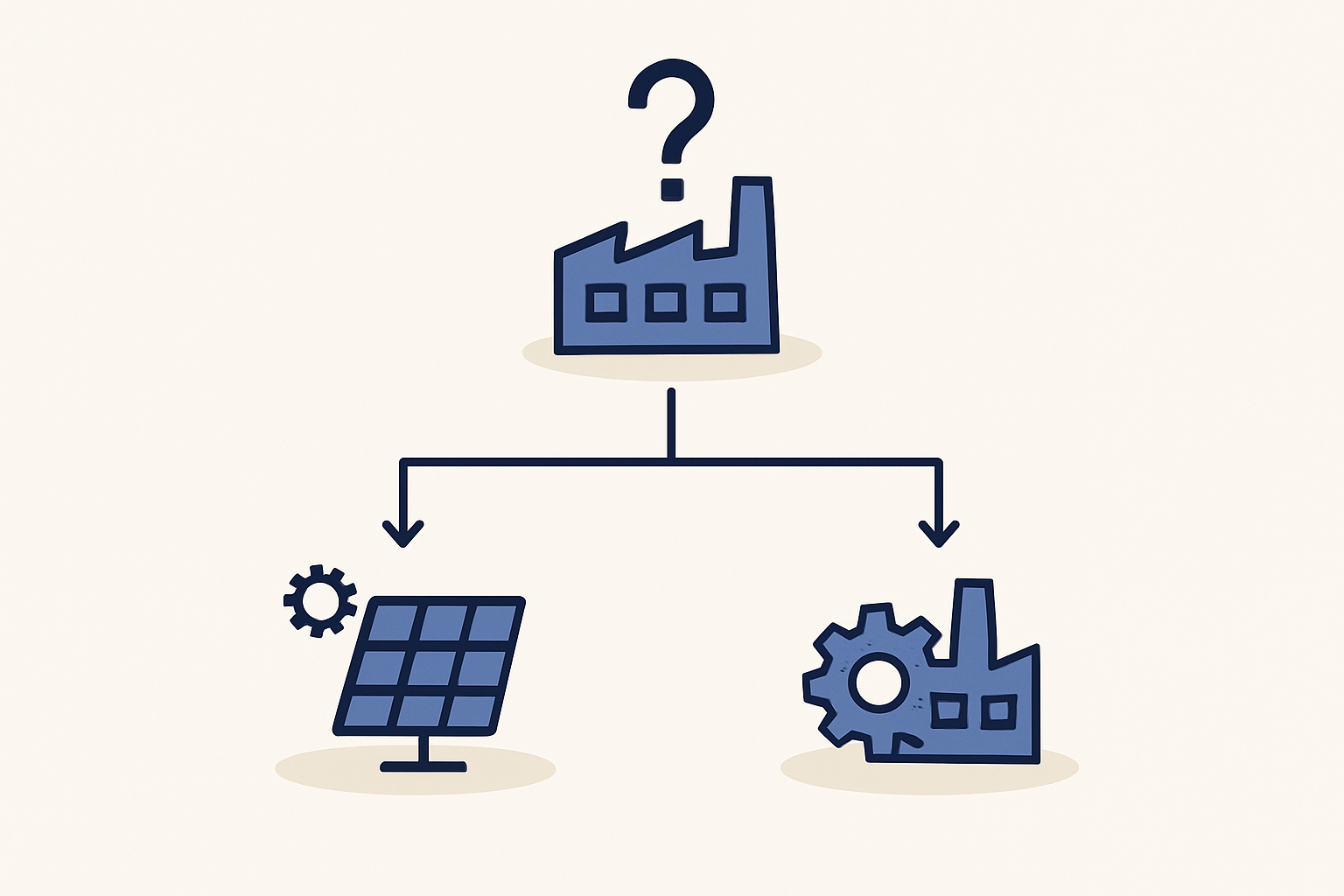 Diagram showing how EU funds like the RRP and Innovation Fund flow down to support national projects in sectors like renewable energy manufacturing.
