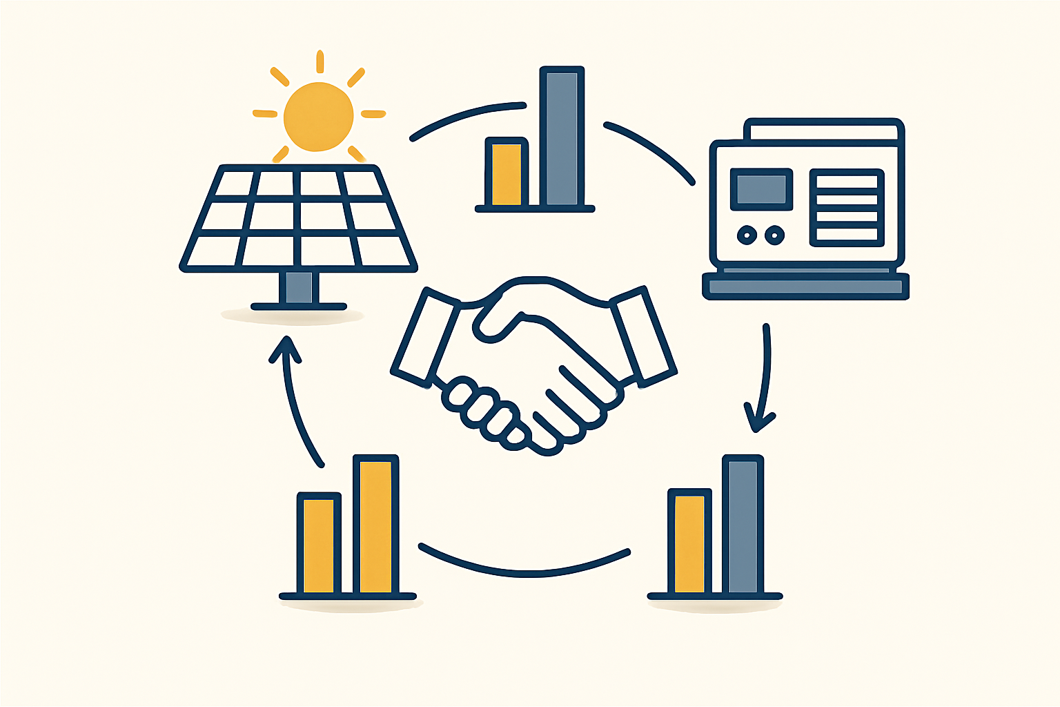 solar factory with power infrastructure