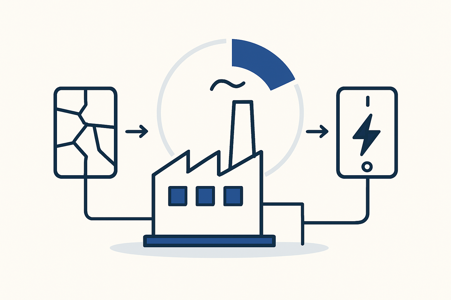 Power infrastructure for a solar factory