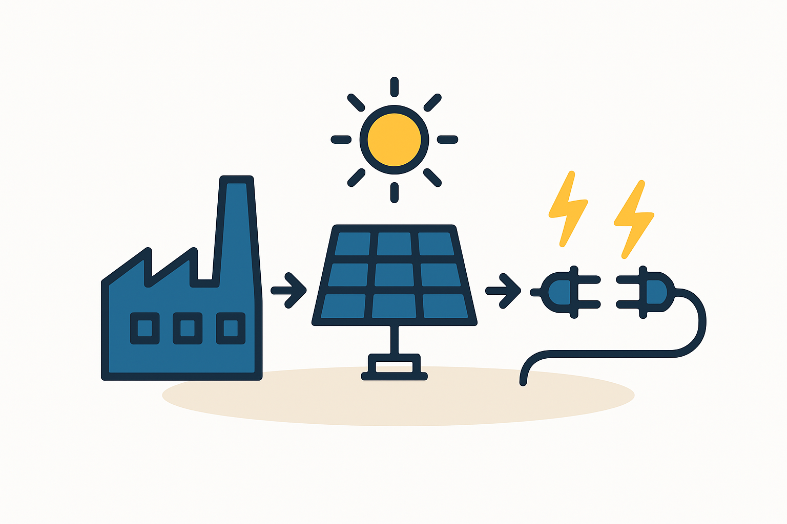 Solar factory and power supply