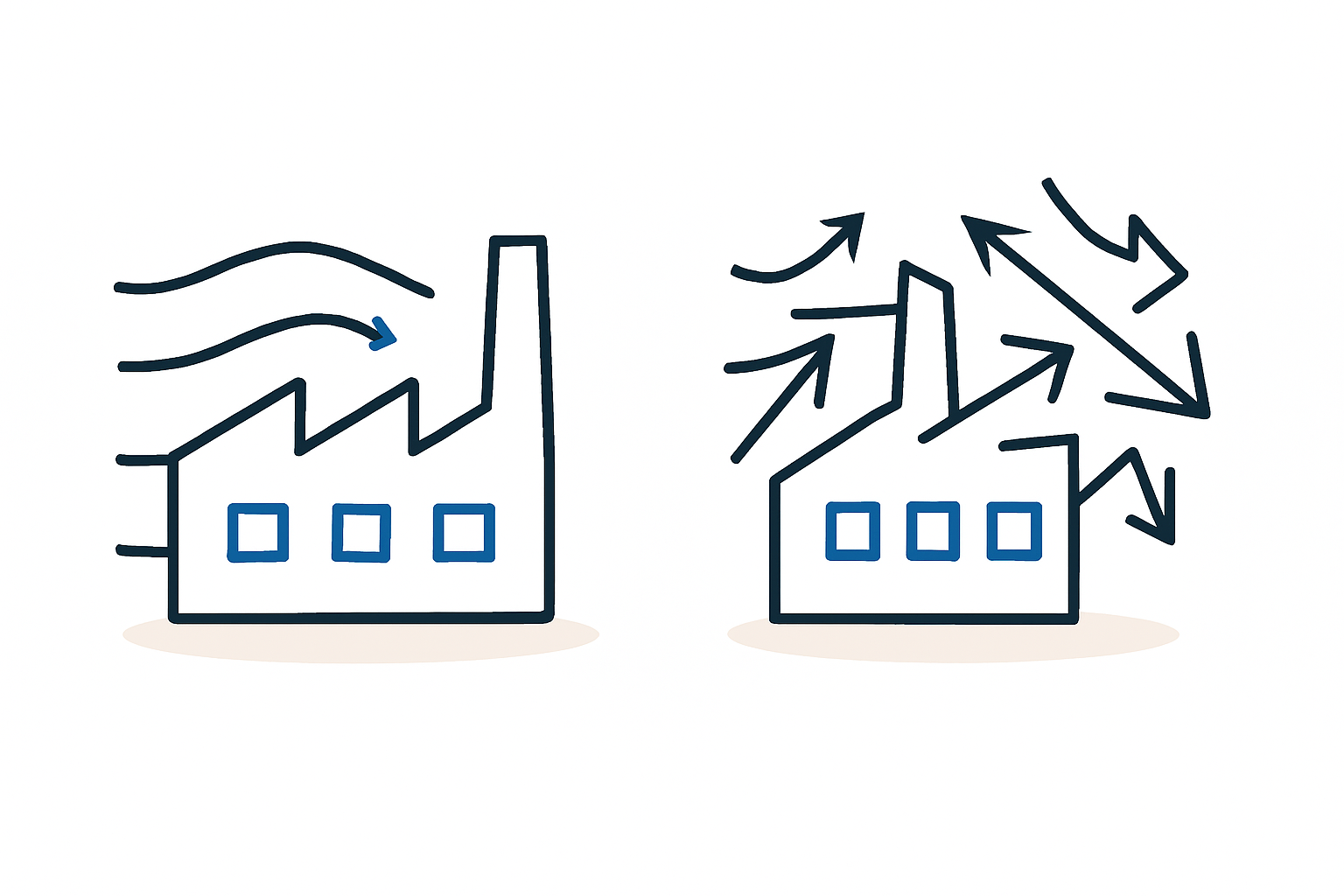 Cyclone-resistant factory structural elements