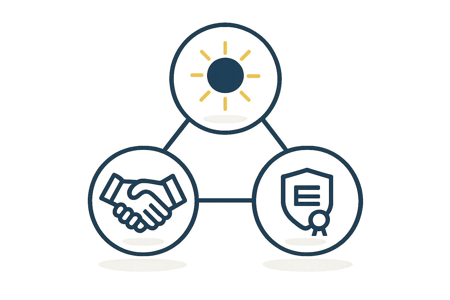 A flowchart illustrating the key steps in setting up the specialized solar factory, from financing to certification.