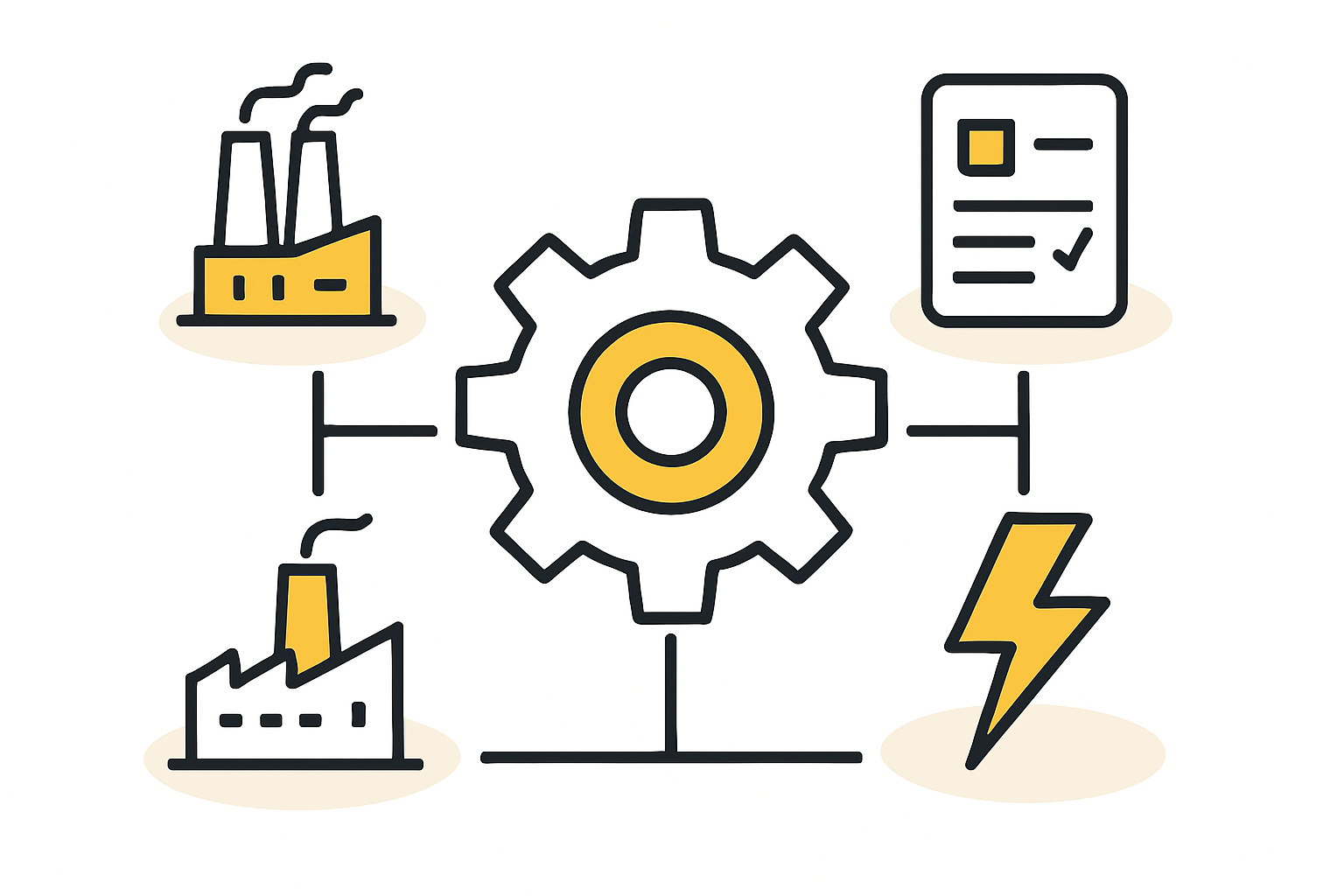Additional illustration of solar technology or factory setup.