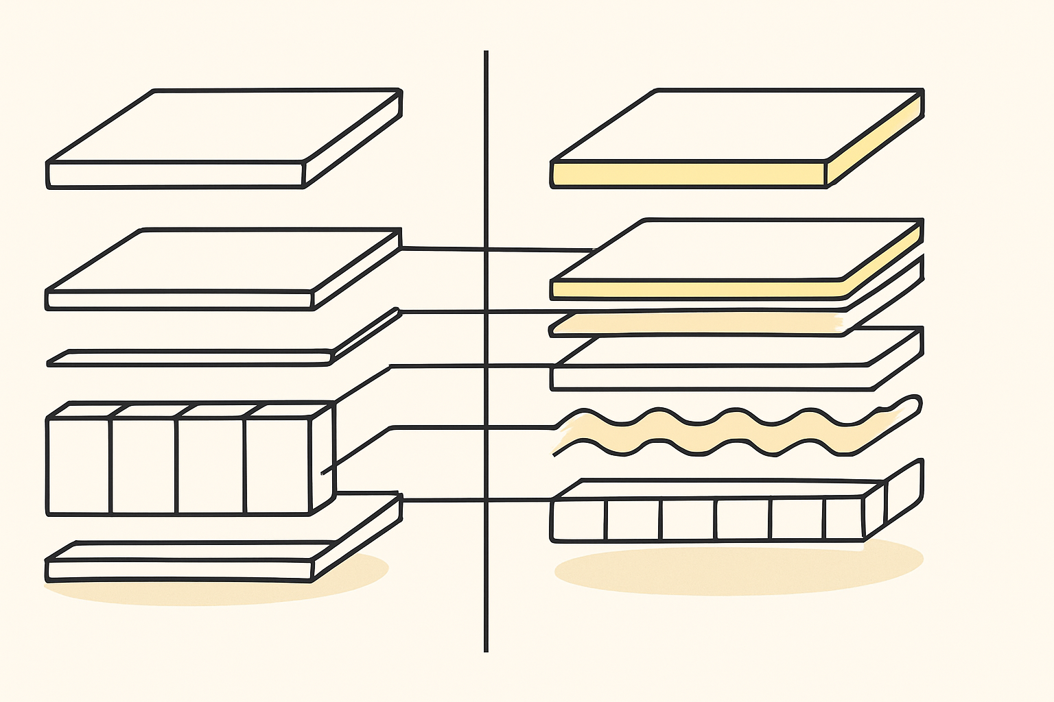 A cross-section diagram of a solar module, highlighting the encapsulant, backsheet, and glass layers.