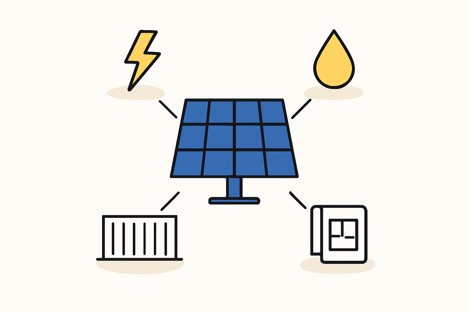 Site selection for solar production plant infrastructure