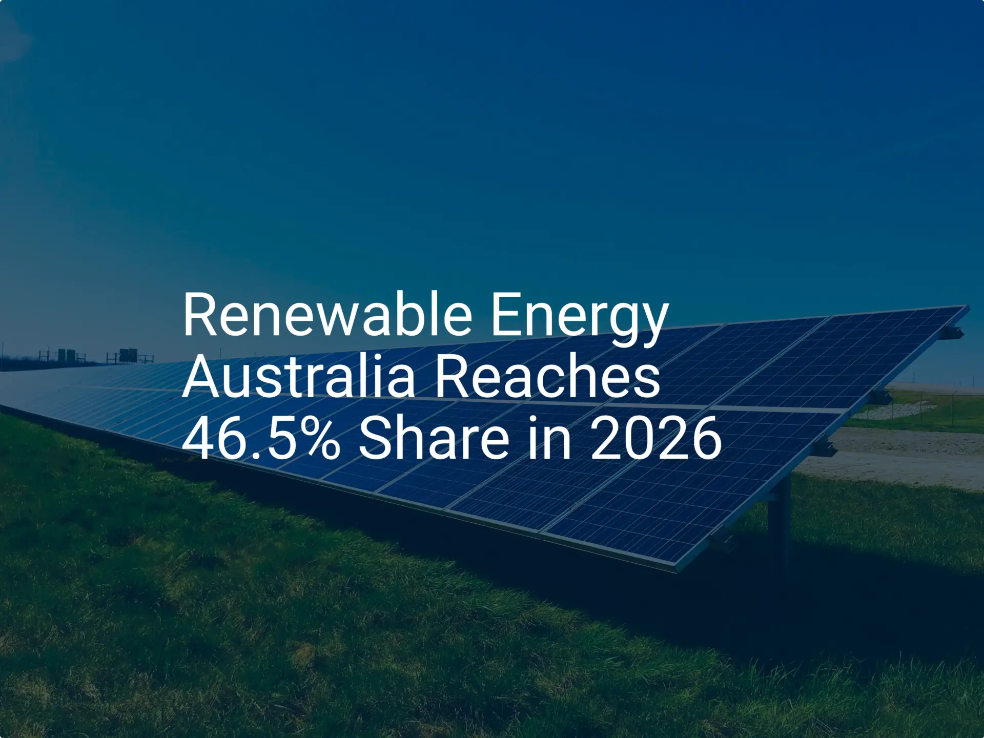 Renewable Energy Australia Reaches 46.5% Share in 2026