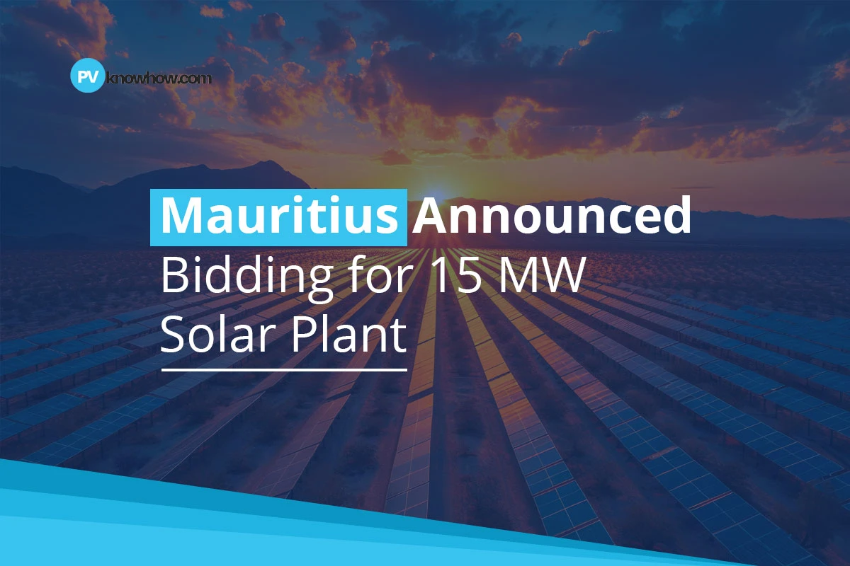 Mauritius Announced Bidding for 15 MW Solar Plant