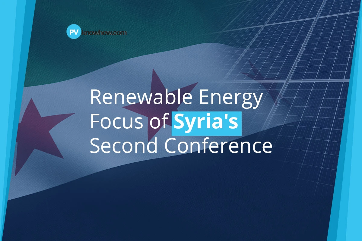 Renewable Energy Focus of Syria's Second Conference